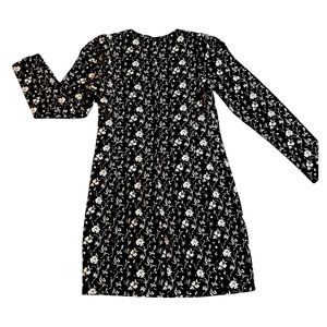 Club Monaco silk blend dress, zipper back, puff sleeve, size8